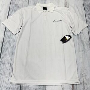 NWT Easton Polo‎ Shirt Small S White Baseball Coach Mens